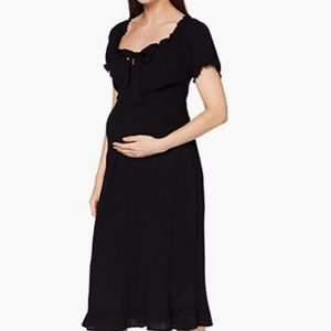 Don't Perkins Maternity Milkmaid Crinkle Dress 🆕️